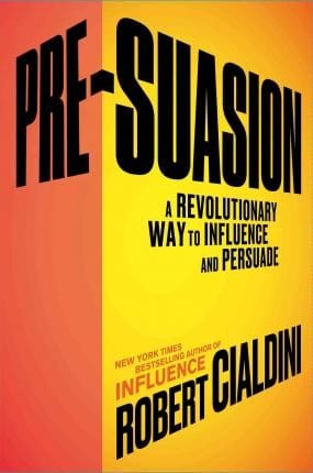 Pre-Suasion by Robert Cialdini — book cover